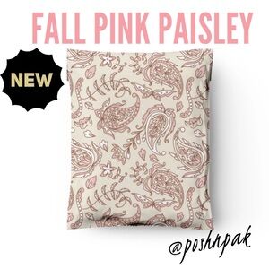 NEW! 20 Fall Pink Paisley Poly Mailers
